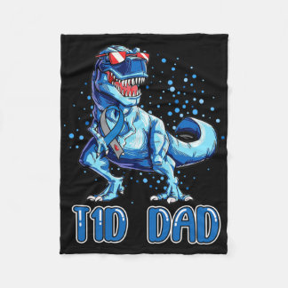 Manta Polar T1d Papa Tipo 1 Cinta de Diabetes T Rex Dinosaurio