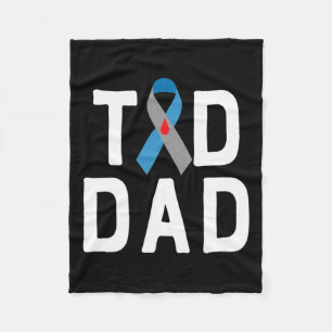 Manta Polar T1d Papa Tipo 1 Sensibilización sobre la diabetes 