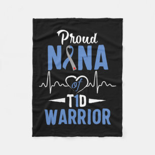 Manta Polar T1d Proud Nana Diabetes Conciencia Tipo 1 Insulina