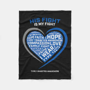Manta Polar T1d Su Lucha Es Mi Lucha Por La Diabetes Juvenil T