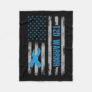 Manta Polar T2d Conciencia de guerreros Bandera Americana Diab