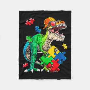 Manta Polar T Rex Dinosaurios Autism Awareness Puzzle Piece Re