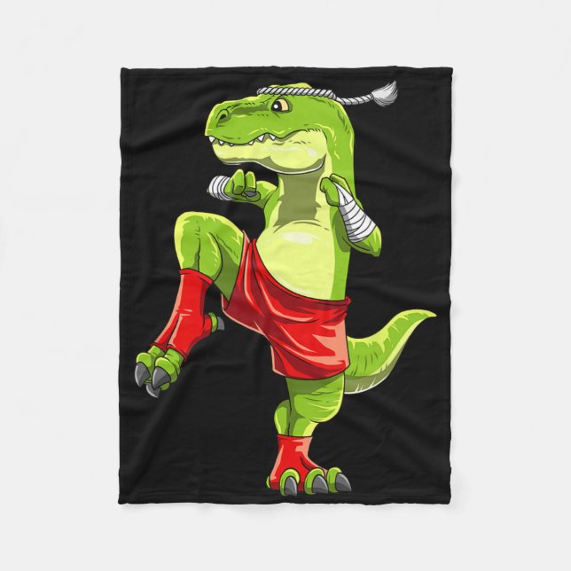 Manta Polar T-rex divertido de Muay Thai - Boxeo tailandés (Anverso)
