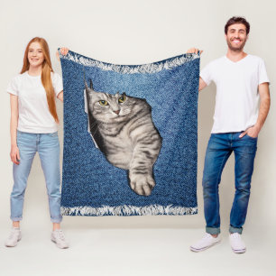 Manta Polar Tabby-kitten doméstico