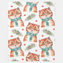 MANTA POLAR TABBY NARANJA ADORABLE CON UNA ESCUELA DE FESTIVID