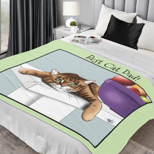 Manta Polar TabbyCat, Naranja del Día del Padre (Subido por el creador)