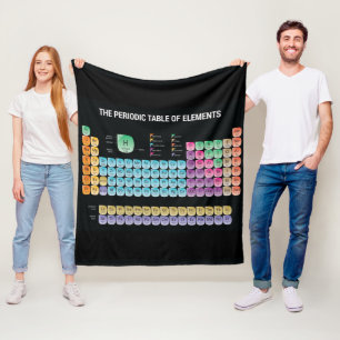 Manta Polar Tabla periódica de elementos arrojar almohada
