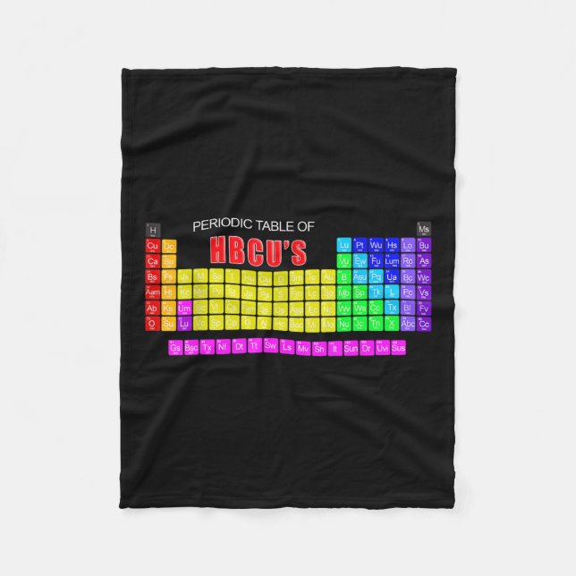 Manta Polar Tabla Periódica De Hbcus Blerd (Anverso)