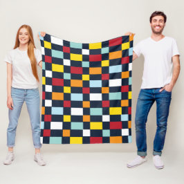 Manta Polar Tablero de ajedrez colorido