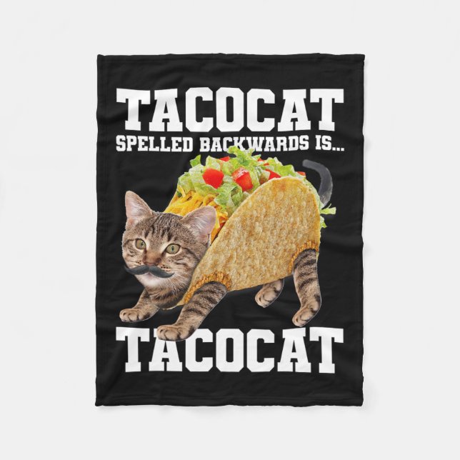 Manta Polar Taco Cat Speleado Hacia Atrás Es Tacocat Meme Sill (Anverso)