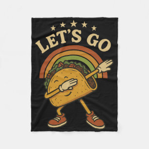 Manta Polar Taco de Dabbing gracioso Vamos Taco 4