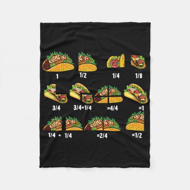 Manta Polar Taco Fracción Math Math De Vuelta A La Escuela Edu (Anverso)