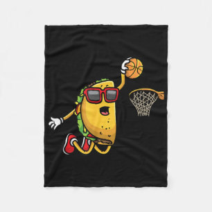 Manta Polar Taco jugando básquetbol mexicano Cinco De Mayo
