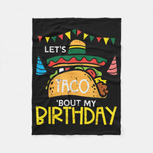 Manta Polar Taco sobre mi cumpleaños Fiesta mexicano gracioso