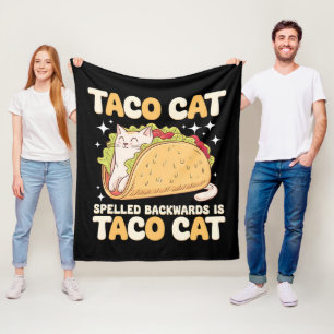 Manta Polar Tacocat deletreado al revés Taco Cat Mexicano