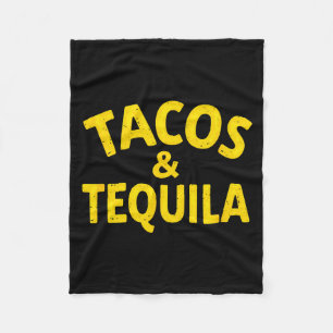 Manta Polar Tacos de fiesta mexicana vintage y bebida 