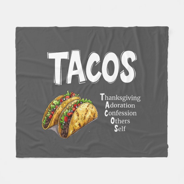 Manta Polar TACOS Fleece Blanket (Frente (Horizontal))