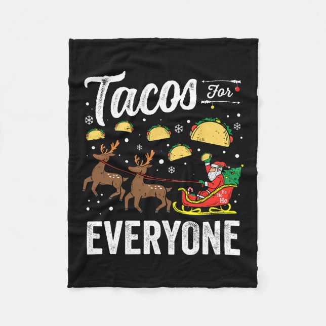 Manta Polar Tacos Para Todos Los Navidades Taco Funny Xmas San (Anverso)