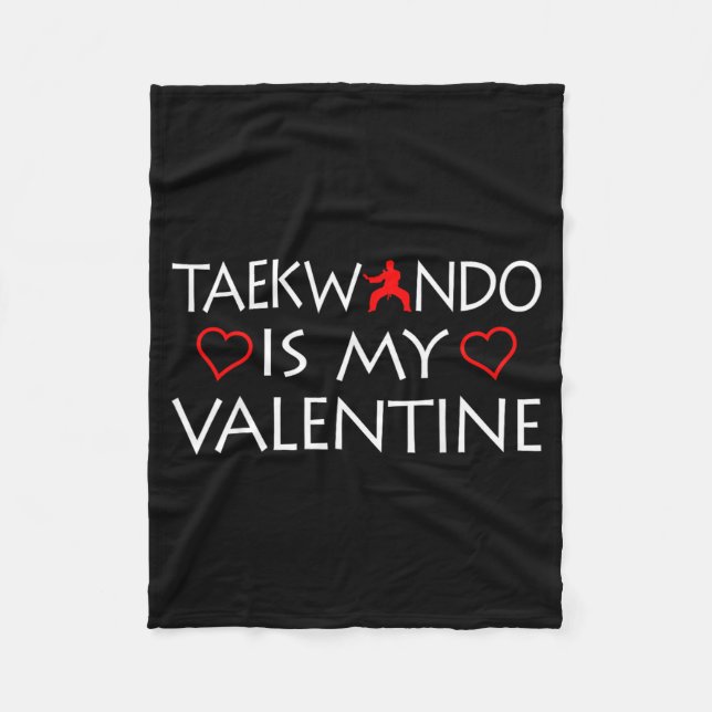 Manta Polar Taekwondo Es Mi San Valentín - Artes Marciales (Anverso)