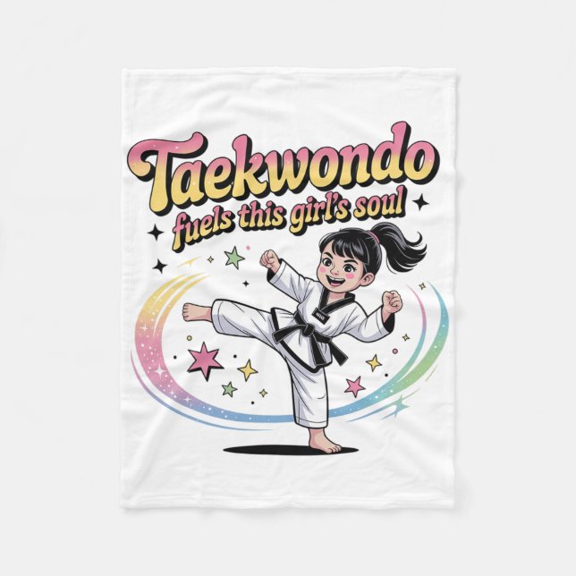 Manta Polar Taekwondo Girl Black Belt Tae Kwon Do Fuels This G (Anverso)