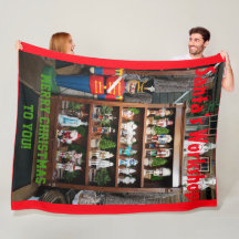 Taller de Santa Claus Nutcrackers Fleece Blanket