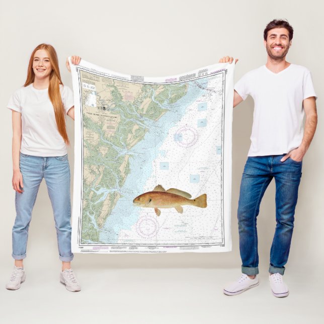 Manta Polar Tambor rojo en la isla Tybee y doble carta de soni (In situ)