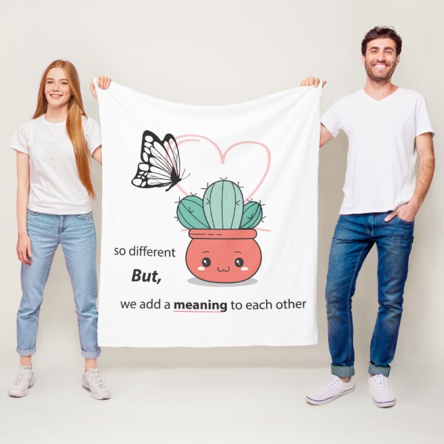 Manta Polar Tan Diferente, Perfecto Juntos - Pareja De Amor Cu (In situ)