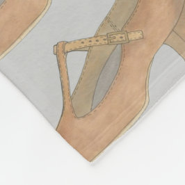 Manta Polar Tan T-Strap Carácter de teatro musical Shoe Dance