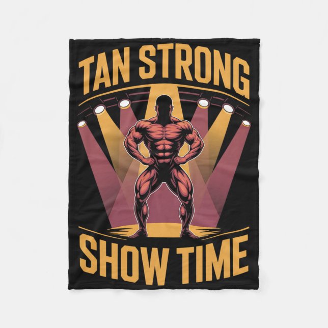 Manta Polar Tanning Bed Tan Fuertes Atletas Gym Goers Bronze T (Anverso)