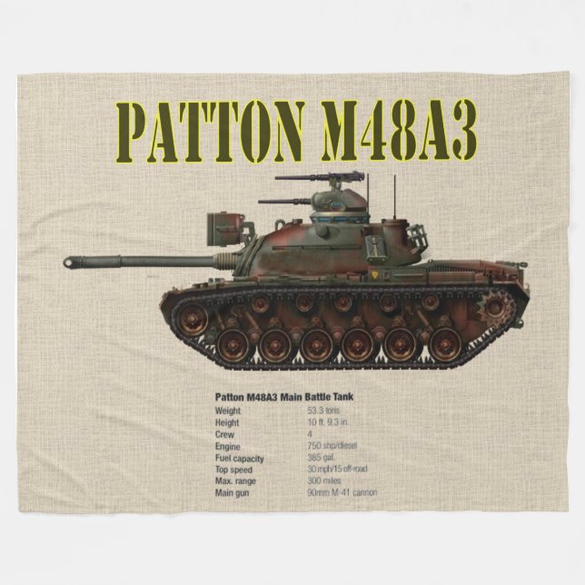 MANTA POLAR TANQUE PATTON M48A3 (Frente (Horizontal))