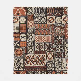 Manta Polar Tapa hawaiano: Patchwork tribal