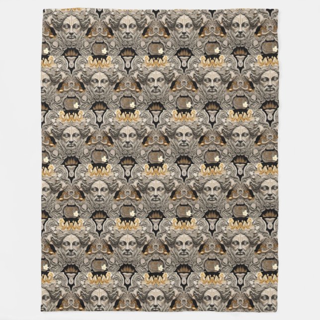 Manta Polar "Tapiz Mito Dorado" (Anverso)