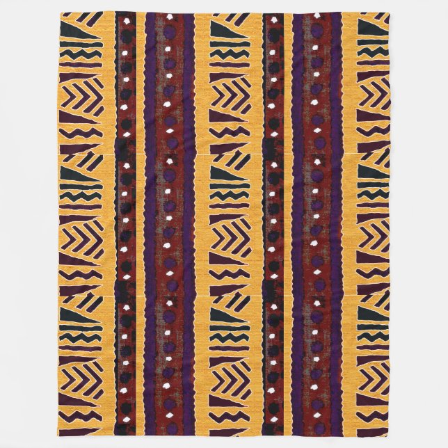 Manta Polar "Tapiz tribal": (Anverso)