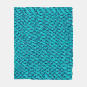 Manta Polar Tapón de textura de lana de punto azul