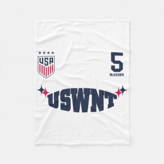 Manta Polar Tara Mckeown 4 Blanco Uswnt Licencia Oficial 