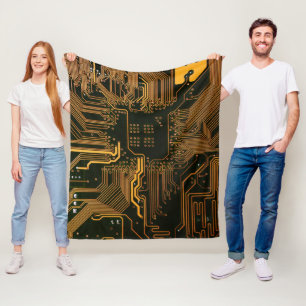 Manta Polar Tarjeta de circuito electrónico del Naranja del PC