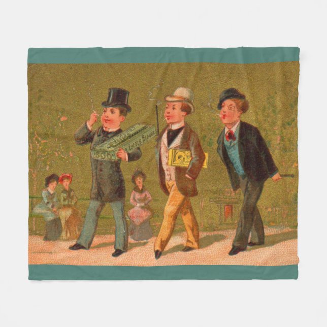 Manta Polar Tarjeta de comercio victoriana cigarrillos Little  (Frente (Horizontal))