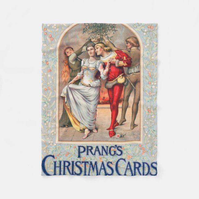 Manta Polar Tarjeta de Navidad de Prang (ca. 1886)  (Anverso)