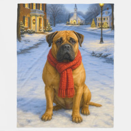 Manta Polar Tarjeta de vacaciones de Bullmastiff