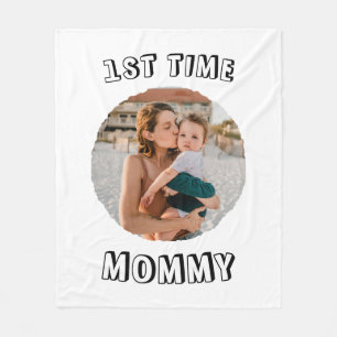 Manta Polar Tarjeta personalizada para mamá primeriza