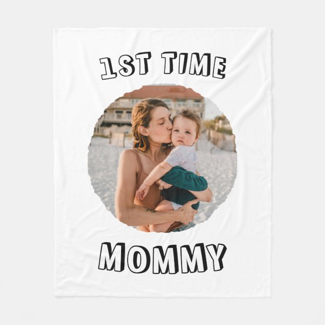Manta Polar Tarjeta personalizada para mamá primeriza (Anverso)