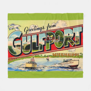 Manta Polar Tarjeta postal retro de Gulfport Mississippi