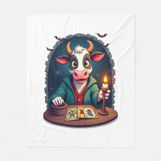 Manta Polar Tarot de vaca del terror (Anverso)