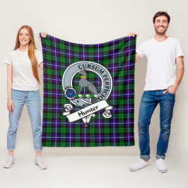 Manta Polar Tartan a Cuadros Insignia del Clan Hunter