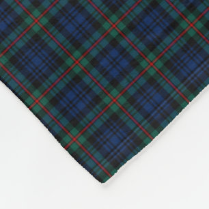 Manta Polar Tartán azul, negro, y verde del clan de MacKinlay