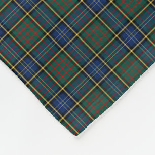 Manta Polar Tartán azul y verde del clan de MacMillan de la