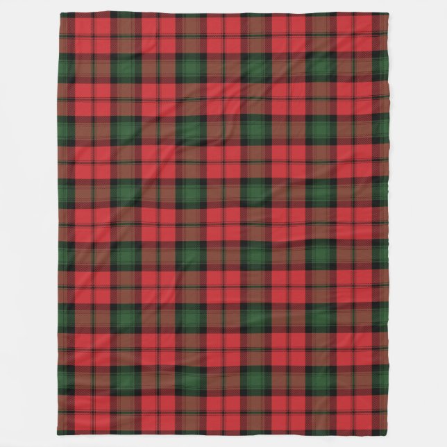 Manta Polar Tartan Clan Kerr Plaid Red Green Black Check (Anverso)