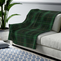 Tartan Clan Walsh Plage Green Check Pattern