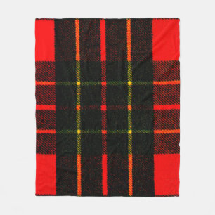 Manta Polar Tartán Color Rojo Gibney El Museo Zazzle