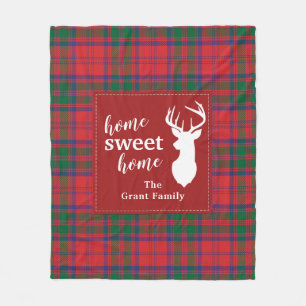 Manta Polar Tartan de Clan Grant personalizado a cuadros dulce